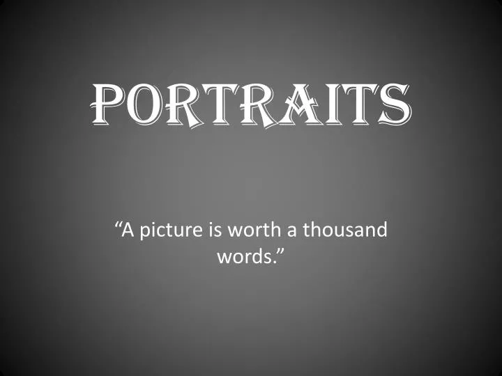 portraits n.