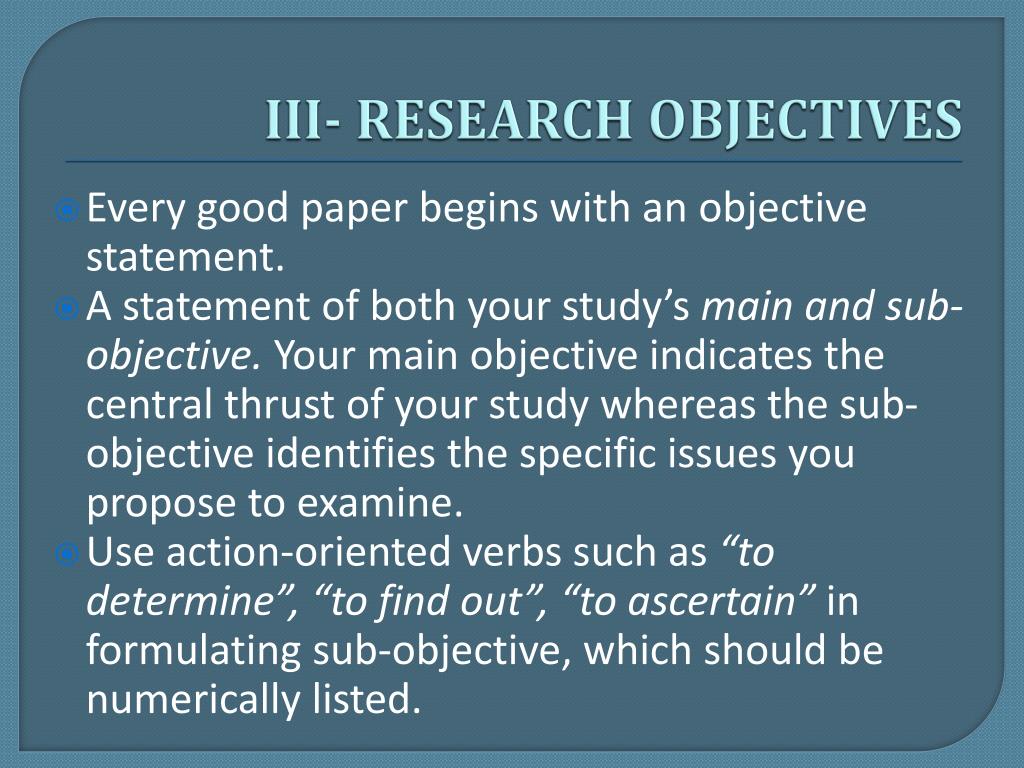 how to write objectives in research proposal