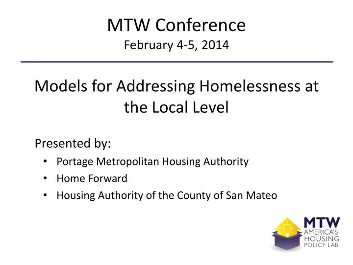 PPT MTW Conference February 45, 2014 PowerPoint Presentation, free