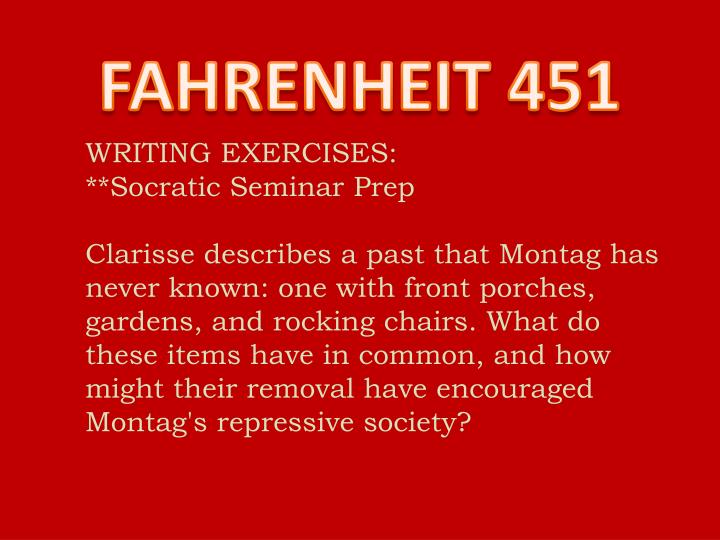 fahrenheit 451 socratic seminar In 1953, ray bradbury wrote fahrenheit 451, whose title refers to the temperature on the fahrenheit scale at which book paper catches fire and. fahrenheit 451 socratic seminar In 1953, ray bradbury wrote fahrenheit 451, whose title refers to the temperature on the fahrenheit scale at which book paper catches fire and.