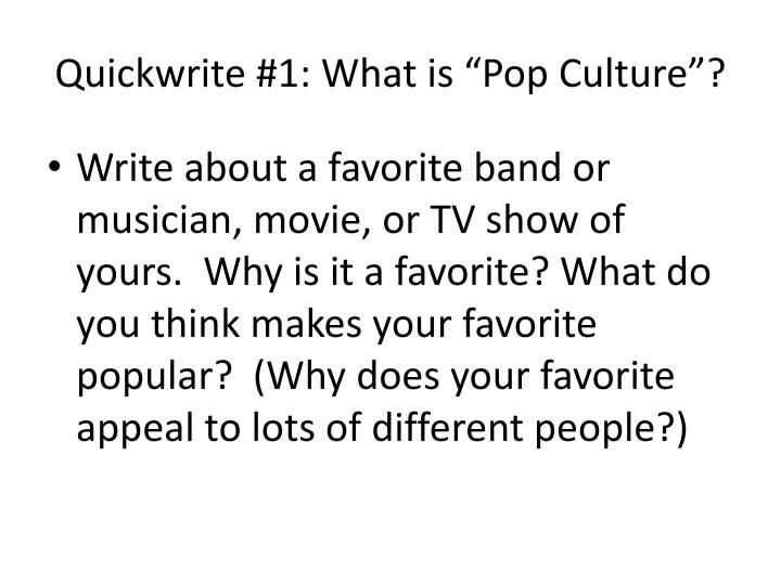 what is pop culture