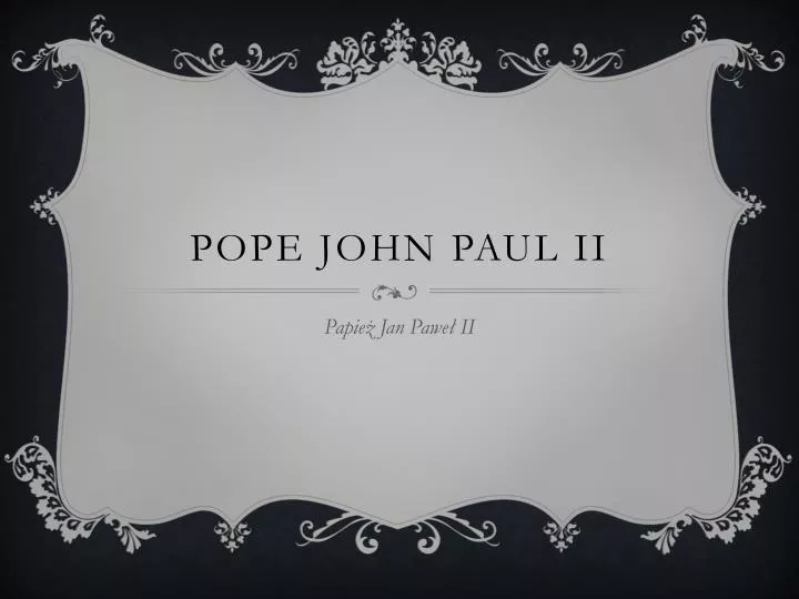 pope john paul ii n.