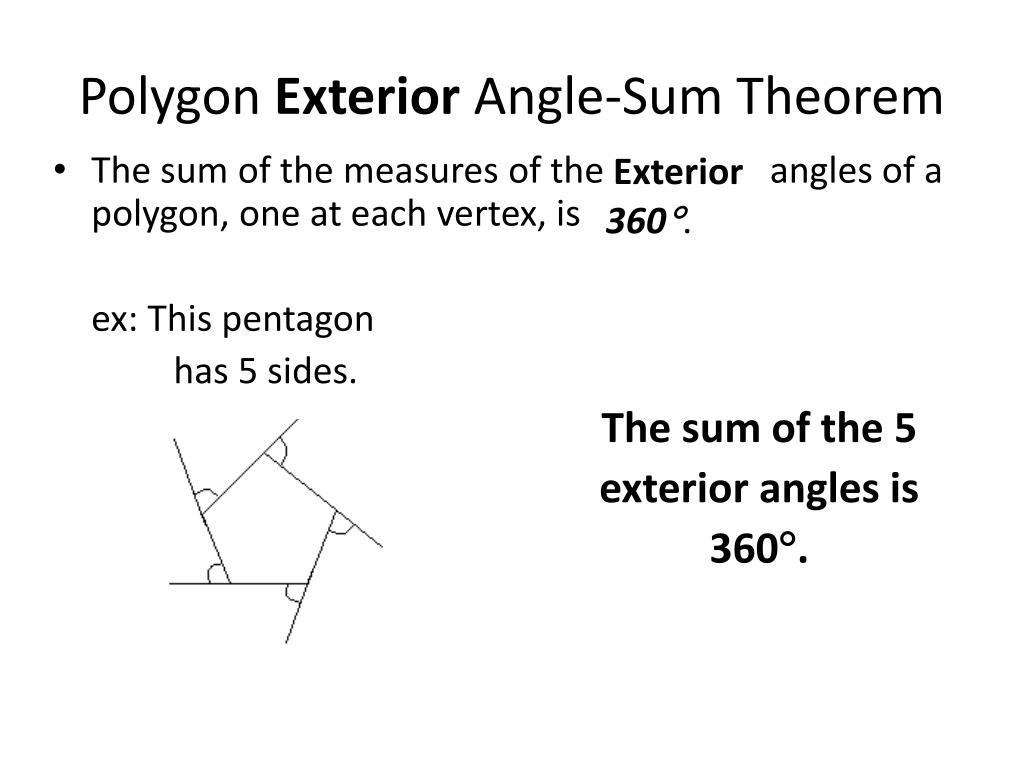 Ppt 5 2 Exterior Angles Of A Polygon Powerpoint
