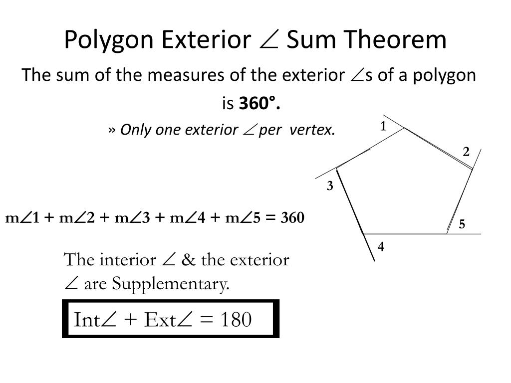 Ppt 5 2 Exterior Angles Of A Polygon Powerpoint