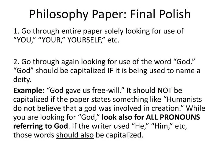 philosophy paper presentation