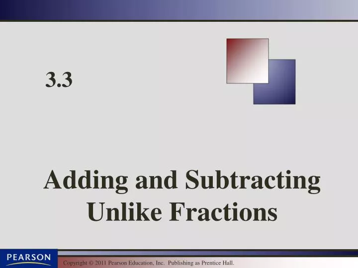 adding and subtracting unlike fractions n.