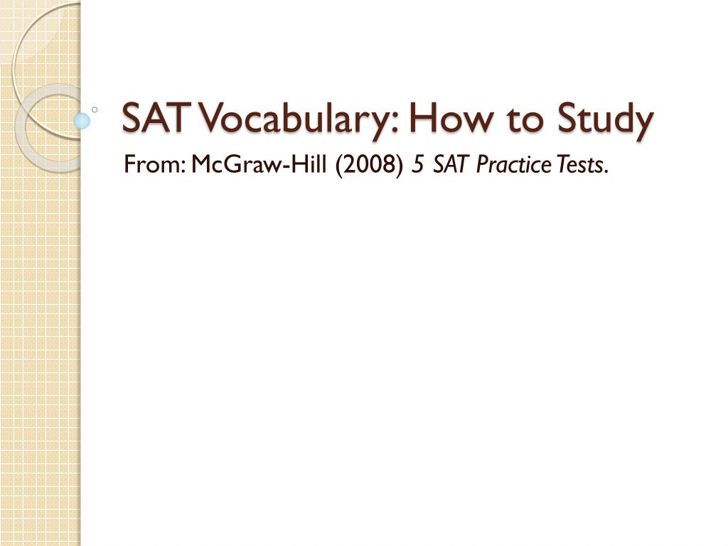 Sat Vocab Study