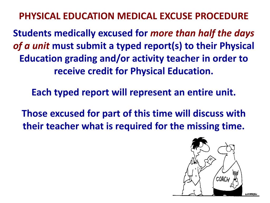physical education medical assignments