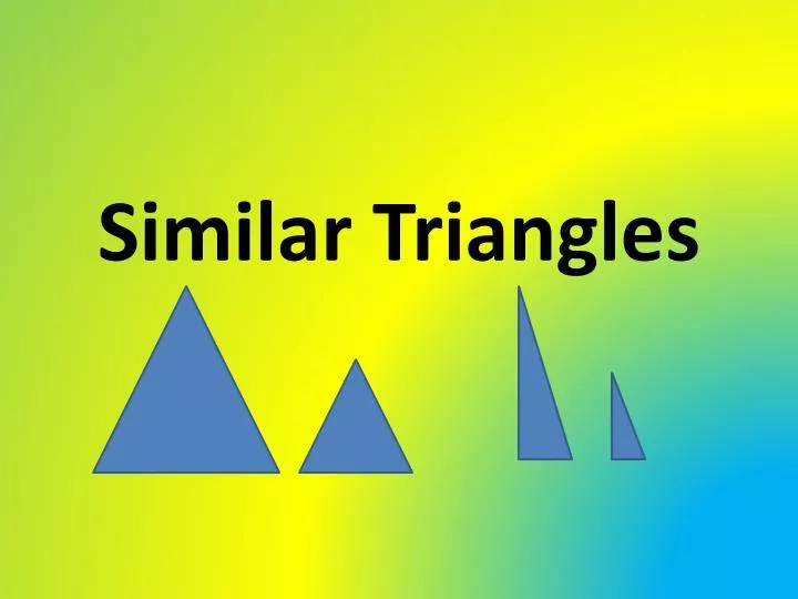 ppt similar triangles