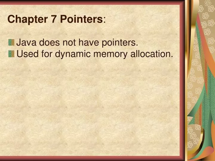 PPT - Chapter 7 Pointers : PowerPoint Presentation, free download - ID ...