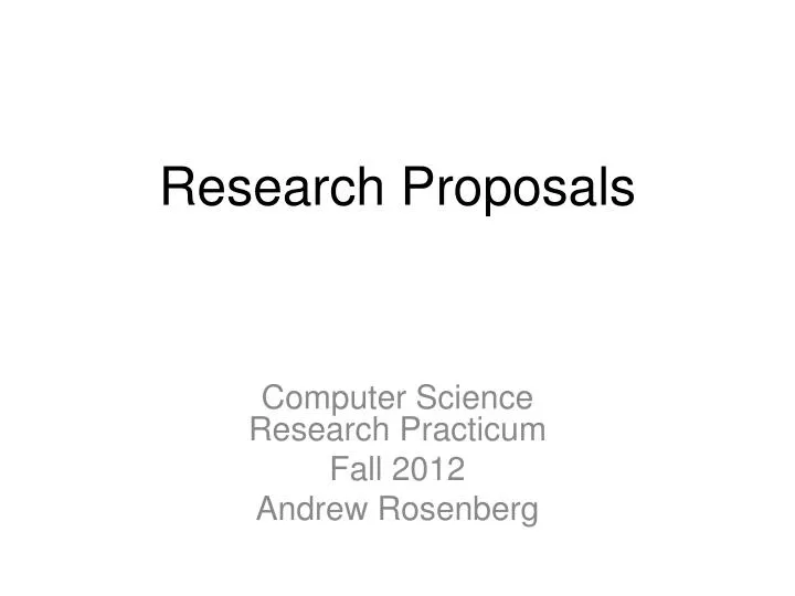 research proposals n.