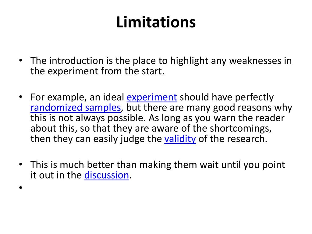 how to write limitations in a research paper