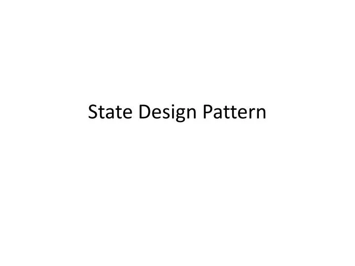 state design pattern n.