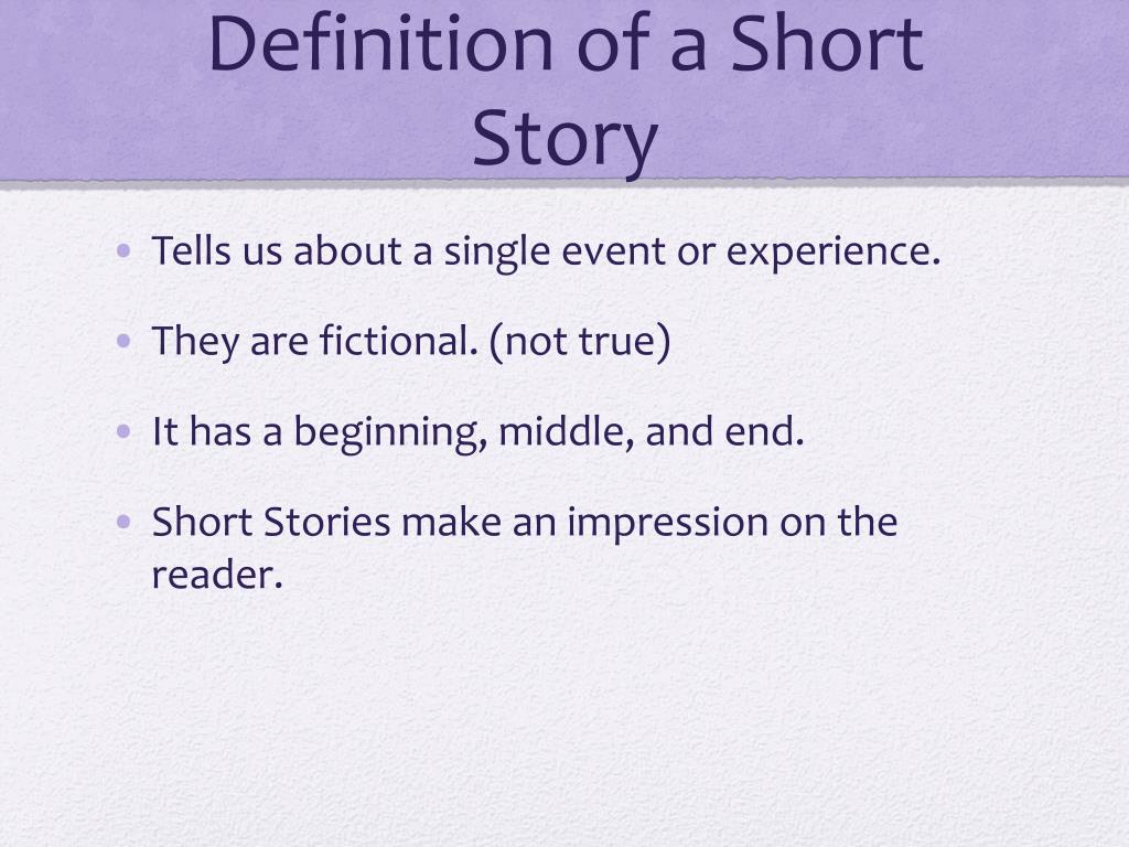 short story definition education