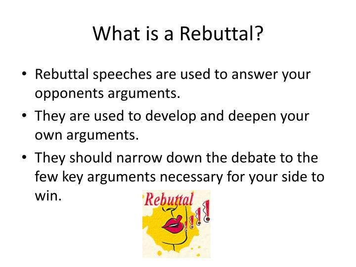 rebuttal meaning for essay