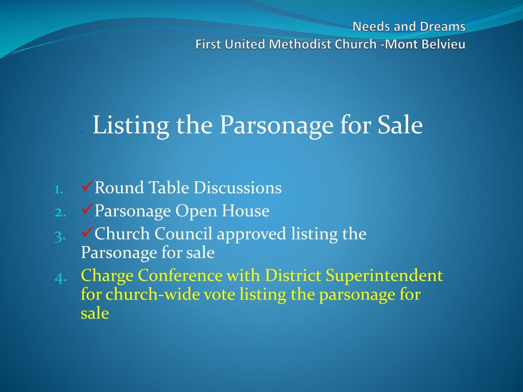 PPT Needs and Dreams First United Methodist Church Mont Belvieu PowerPoint Presentation ID