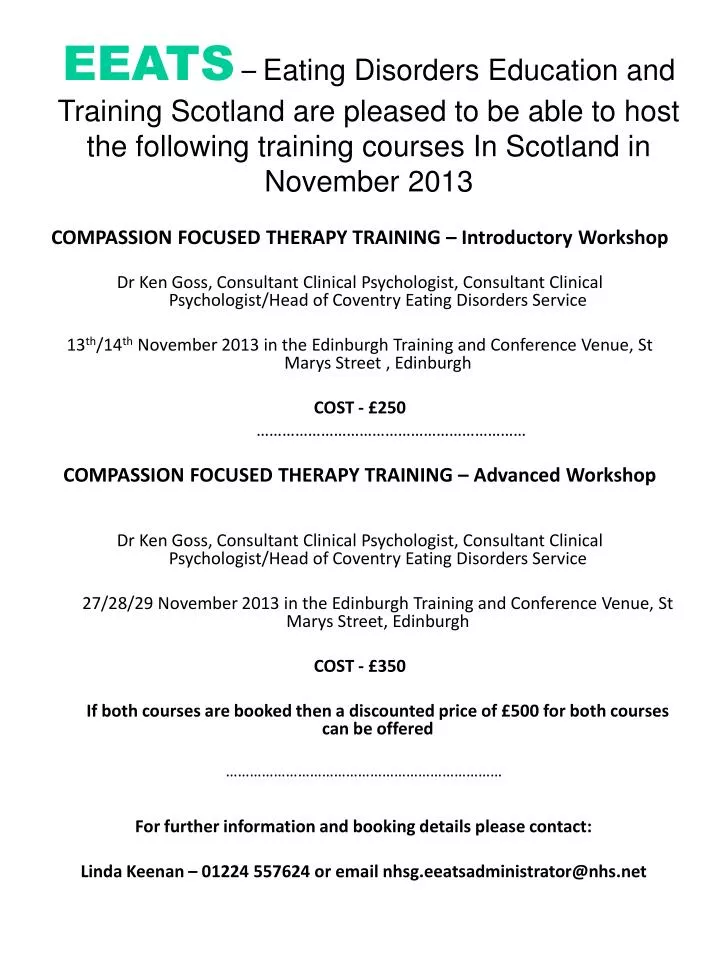PPT COMPASSION FOCUSED THERAPY TRAINING Introductory PowerPoint Presentation ID