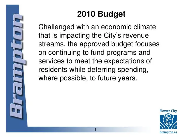 2010 budget n.