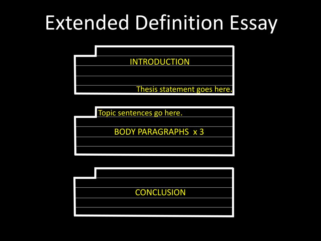words for extended definition essay