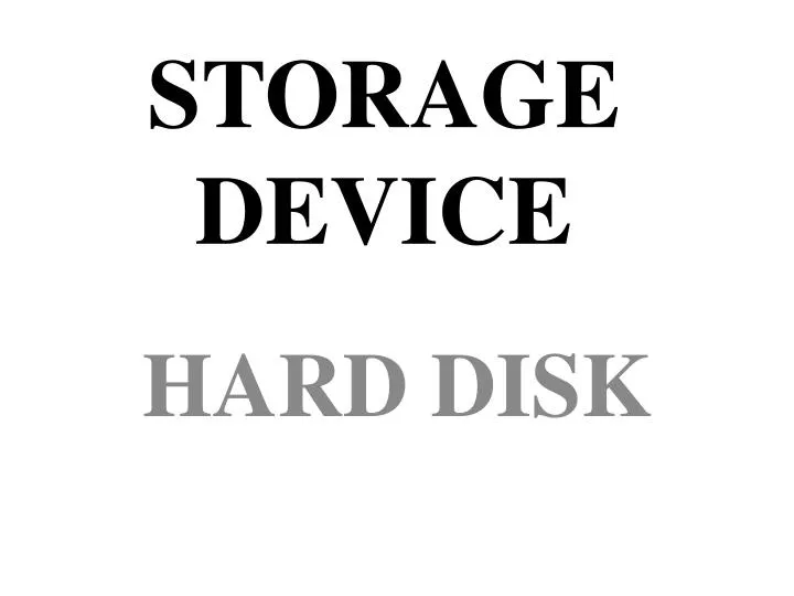 storage device n.