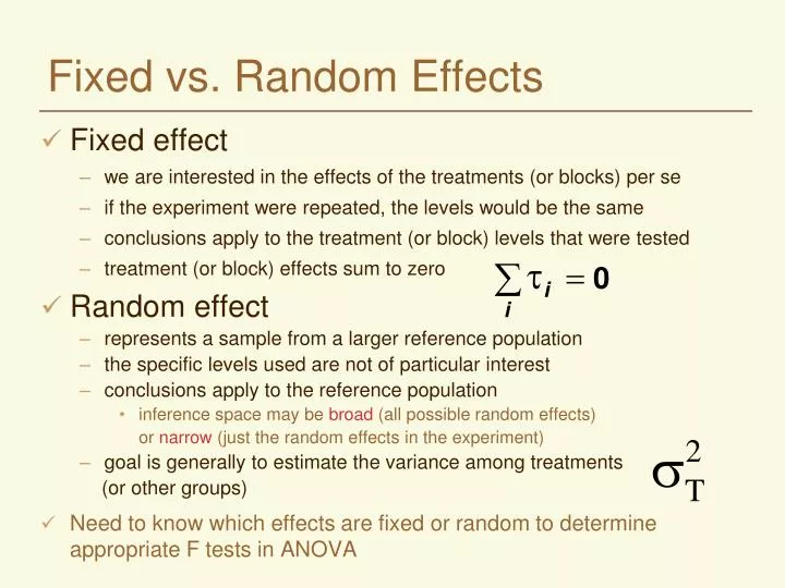 Ppt - Fixed Vs. Random Effects Powerpoint Presentation, Free Download 