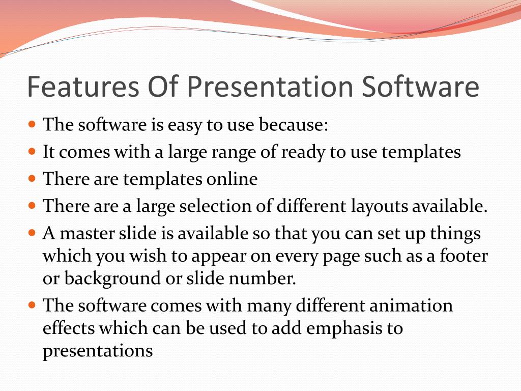 definition to presentation software