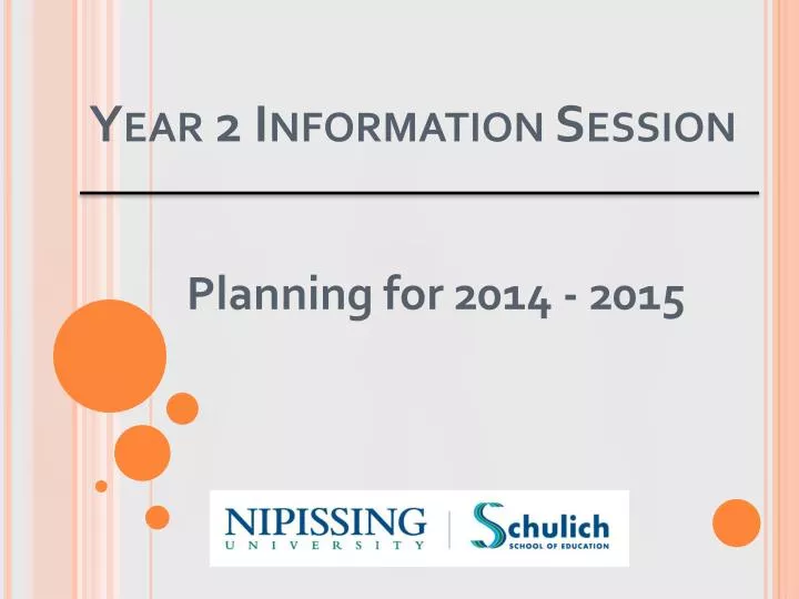 year 2 information session n.
