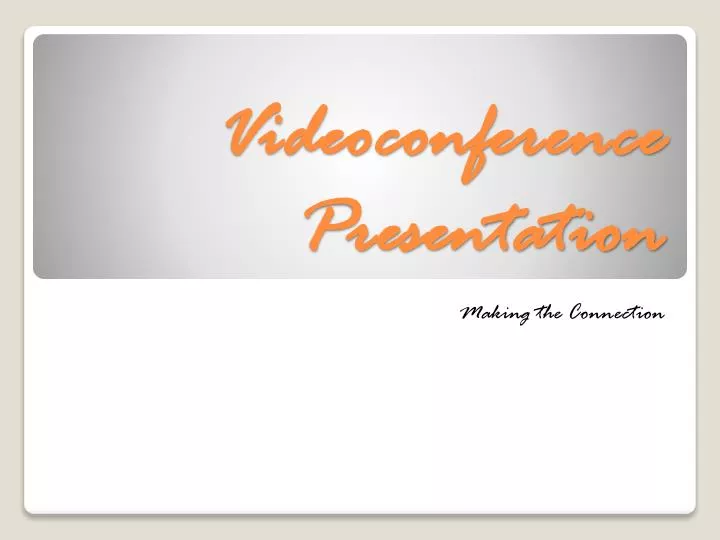 videoconference presentation n.