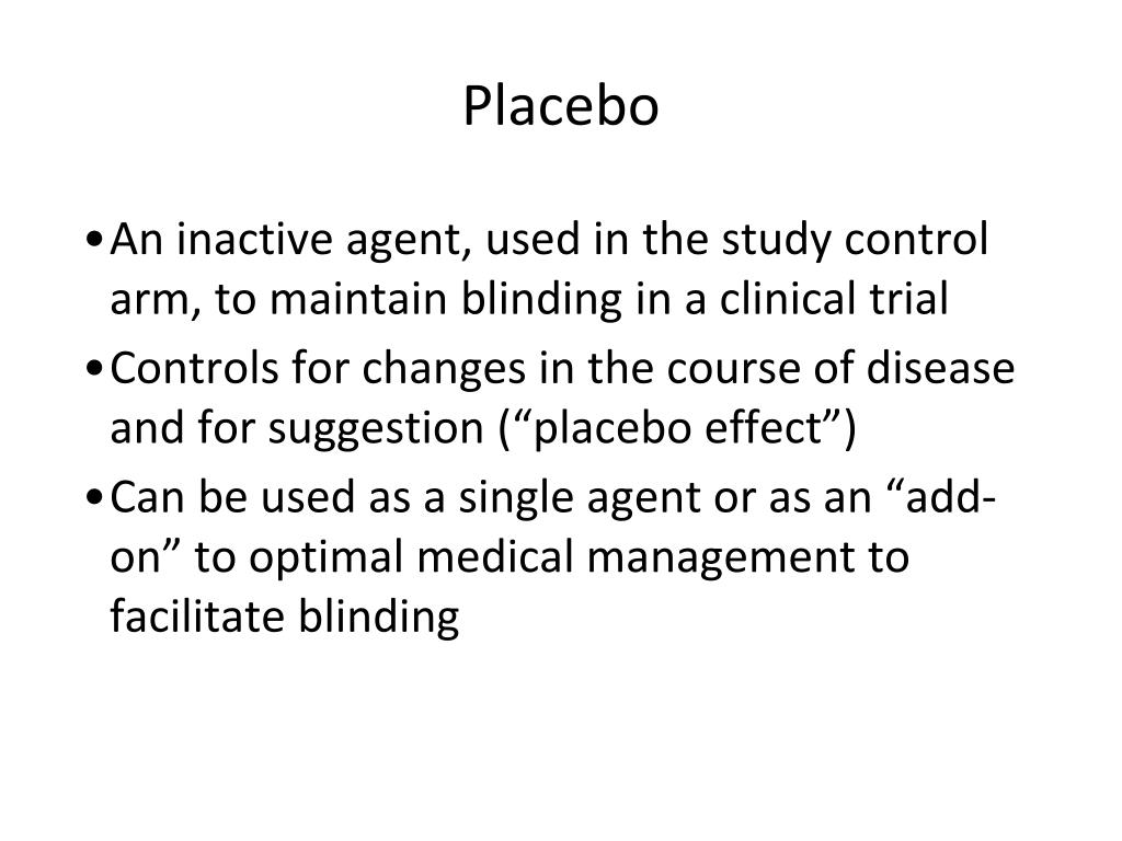 case study placebo use