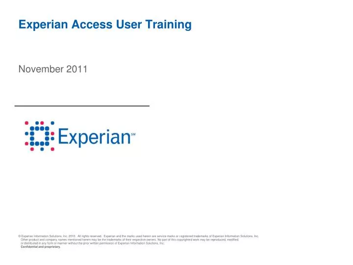 Ppt Experian Access User Training Powerpoint Presentation Free