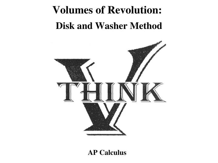 volumes of revolution disk and washer method n.