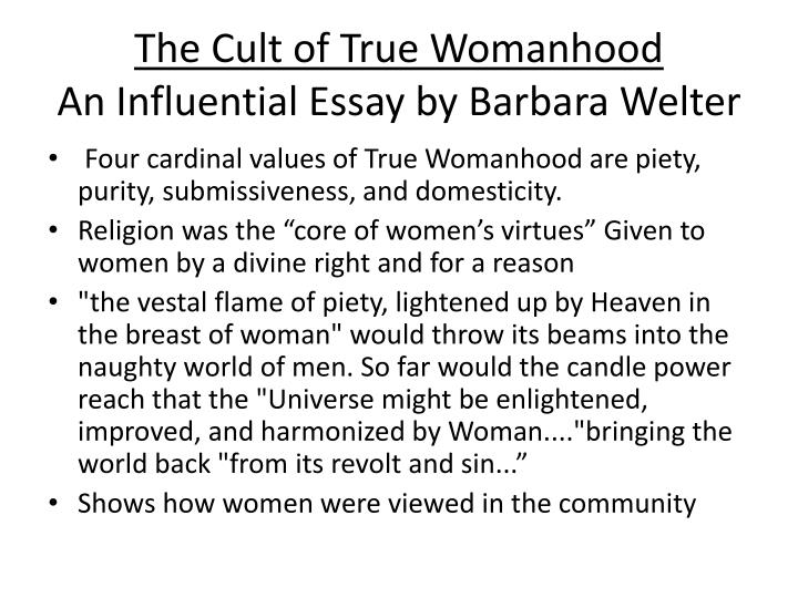 cult of domesticity essay Cheap custom essay writing services question description instructions: provide a comprehensive response to the question(s) below be sure to draft your response in. cult of domesticity essay Cheap custom essay writing services question description instructions: provide a comprehensive response to the question(s) below be sure to draft your response in.