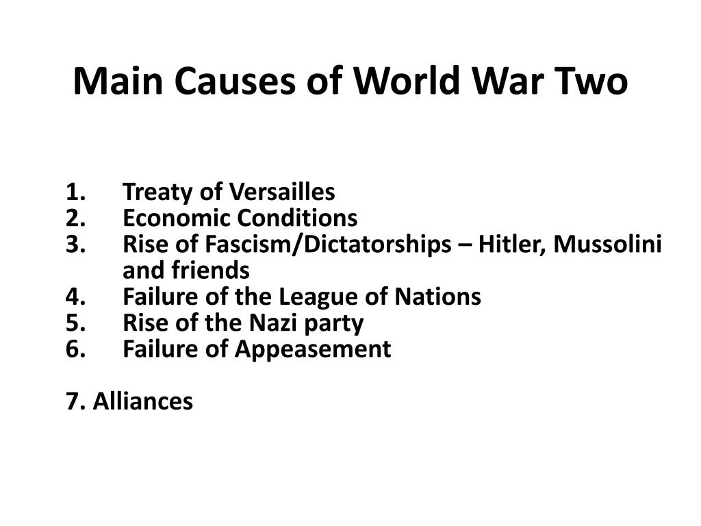main causes of ww2 essay