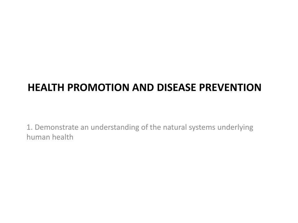 Ppt Health Promotion And Disease Prevention Powerpoint Presentation