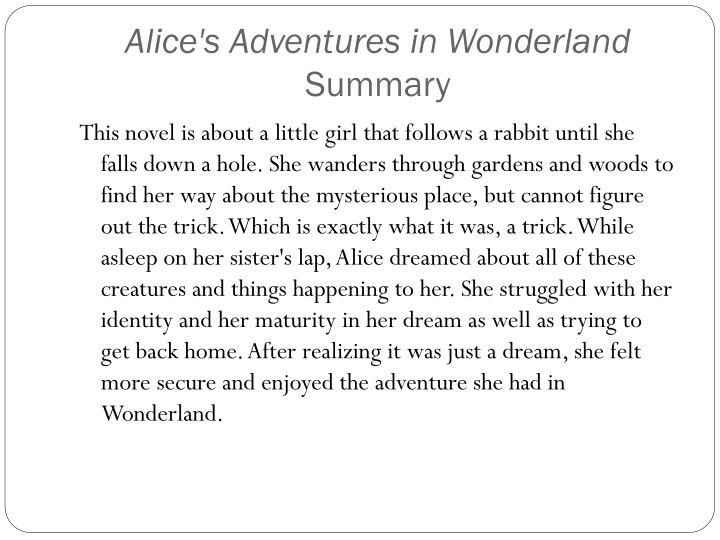 PPT - Alice’s Adventures in Wonderland PowerPoint Presentation - ID:2620381