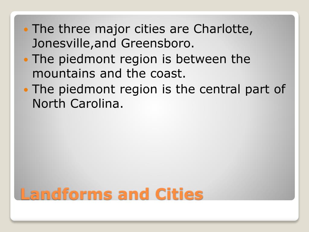 PPT North Carolina Piedmont Region PowerPoint Presentation, free