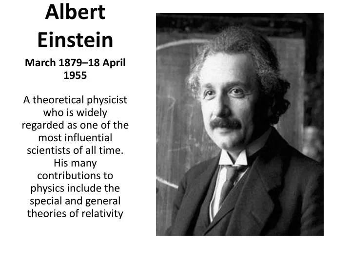 presentation about albert einstein