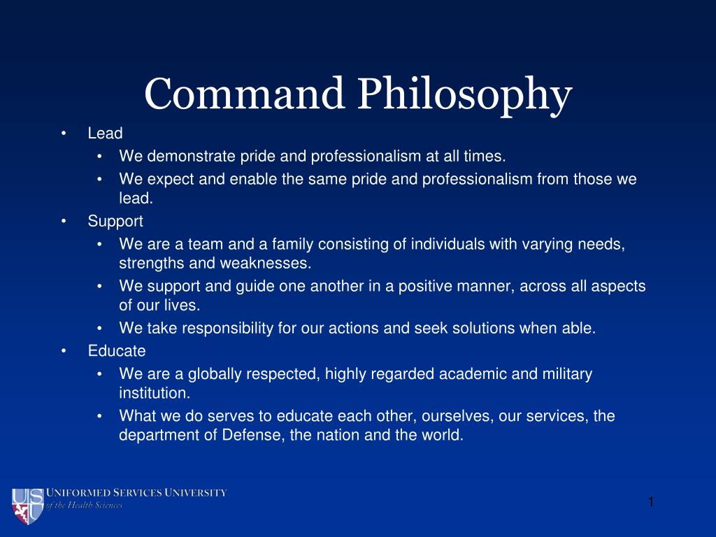 PPT Command Philosophy PowerPoint Presentation Free Download ID military-leadership-philosophy
