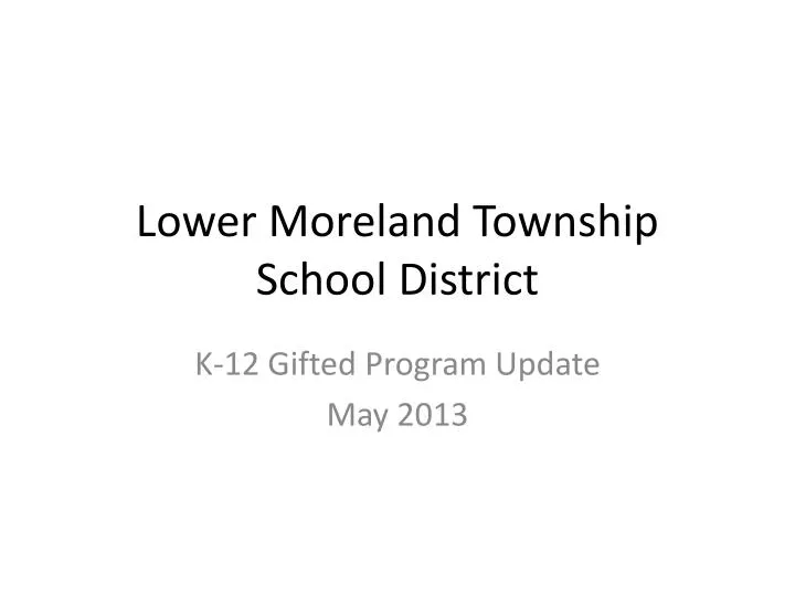 lower moreland township school district n.