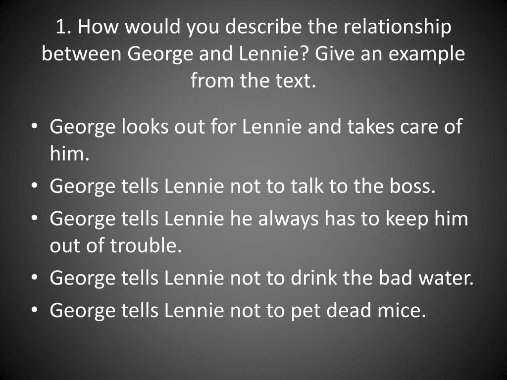 relationship between george and lennie