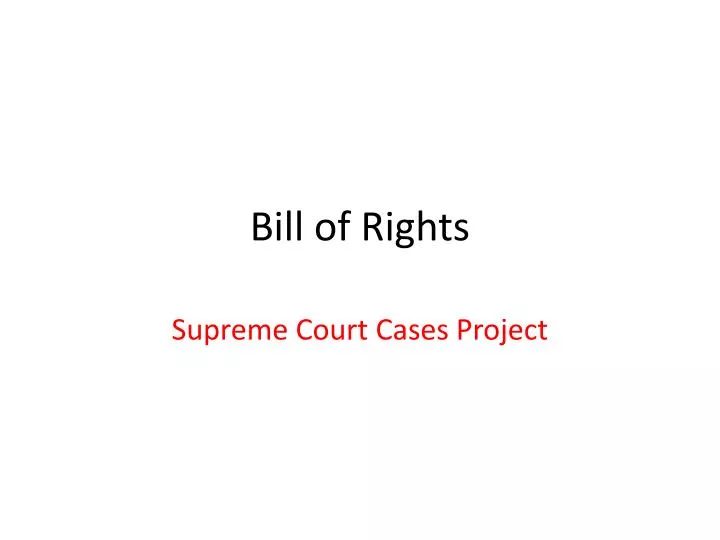 bill of rights n.
