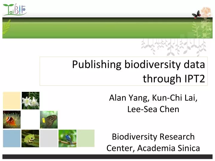 publishing biodiversity data through ipt2 n.