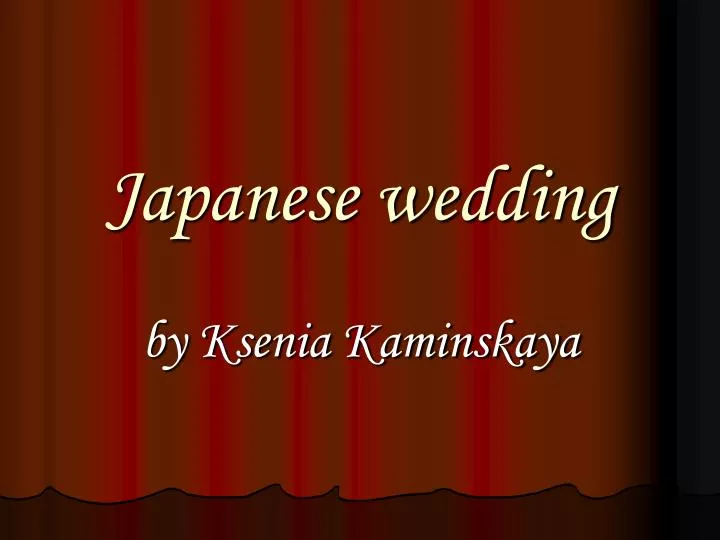 japanese wedding n.
