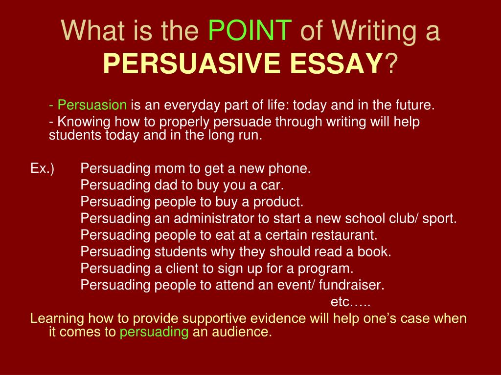 Persuasive essay on buying a new car