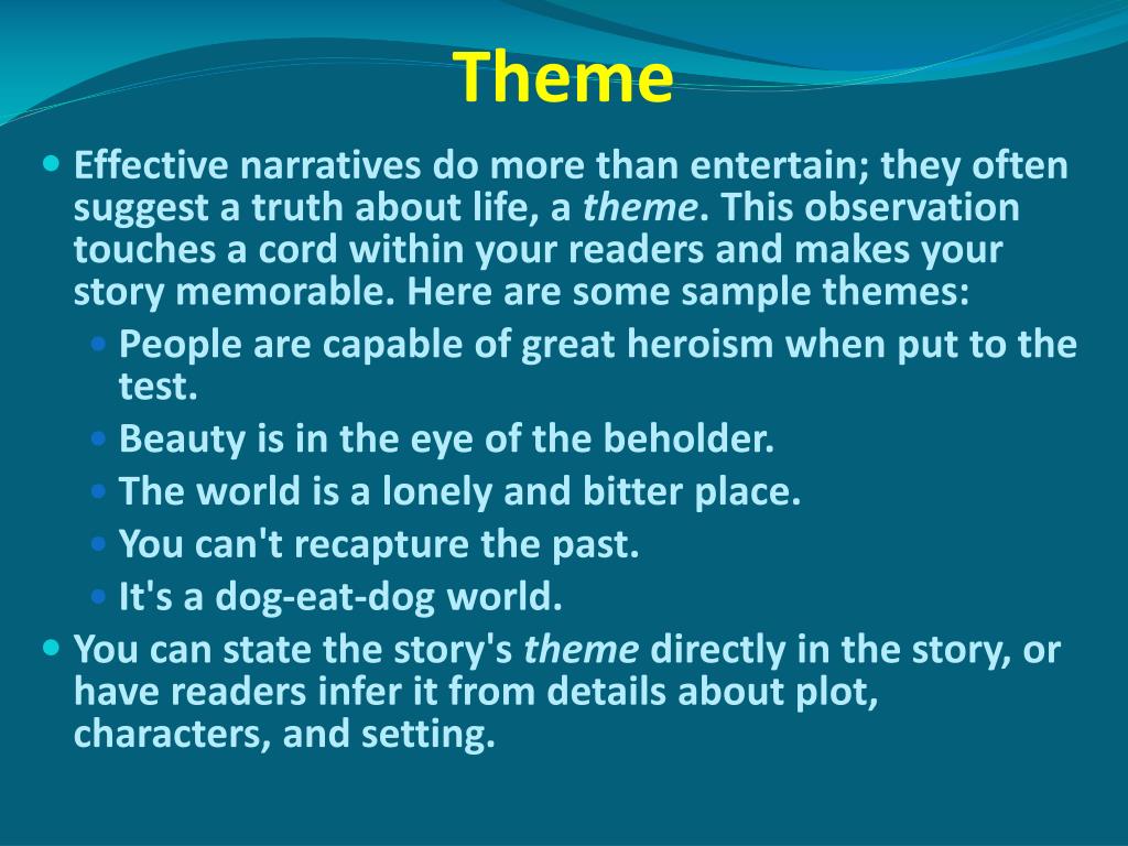 PPT - The Building Blocks of a Narrative: PowerPoint Presentation, free ...