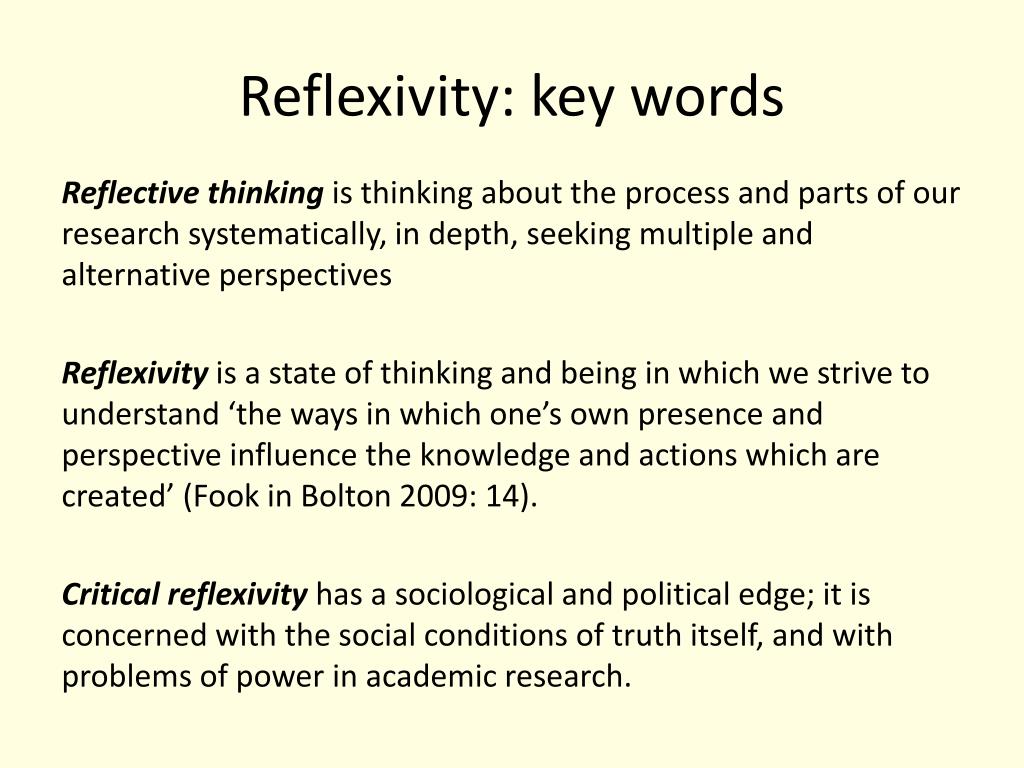 reflexivity qualitative research definition