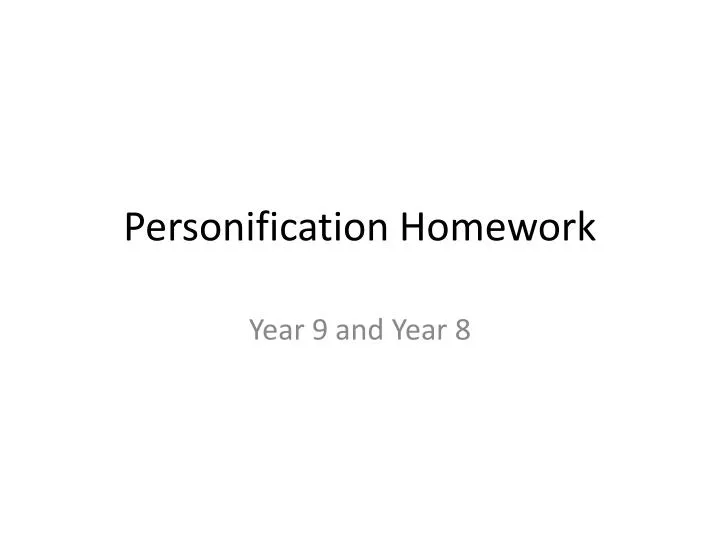 personification examples for homework