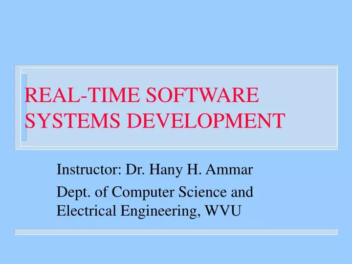 PPT REALTIME SOFTWARE SYSTEMS DEVELOPMENT PowerPoint Presentation, free download ID2626184