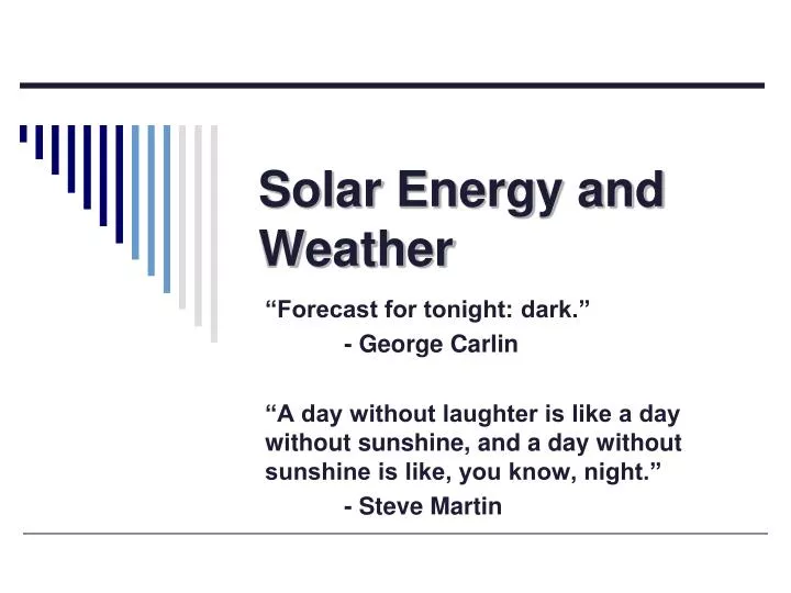solar energy and weather n.