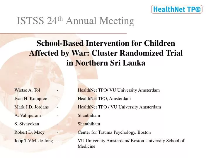 PPT ISTSS 24 th Annual Meeting PowerPoint Presentation, free download